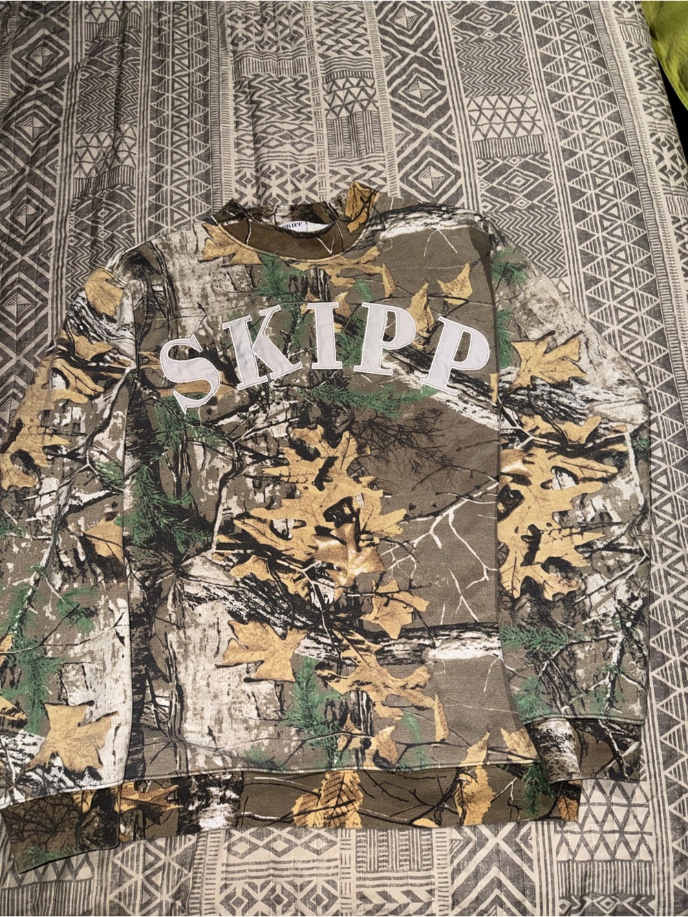 Camo Crewneck Sweatshirt - Green/Brown